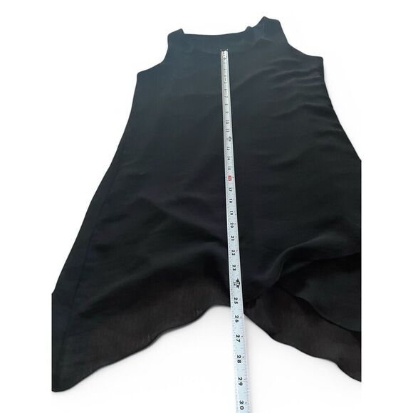 Soft Surroundings Womens Tunic Top Extra XSmall Black Sleeveless Chiffon USA - Picture 4 of 7
